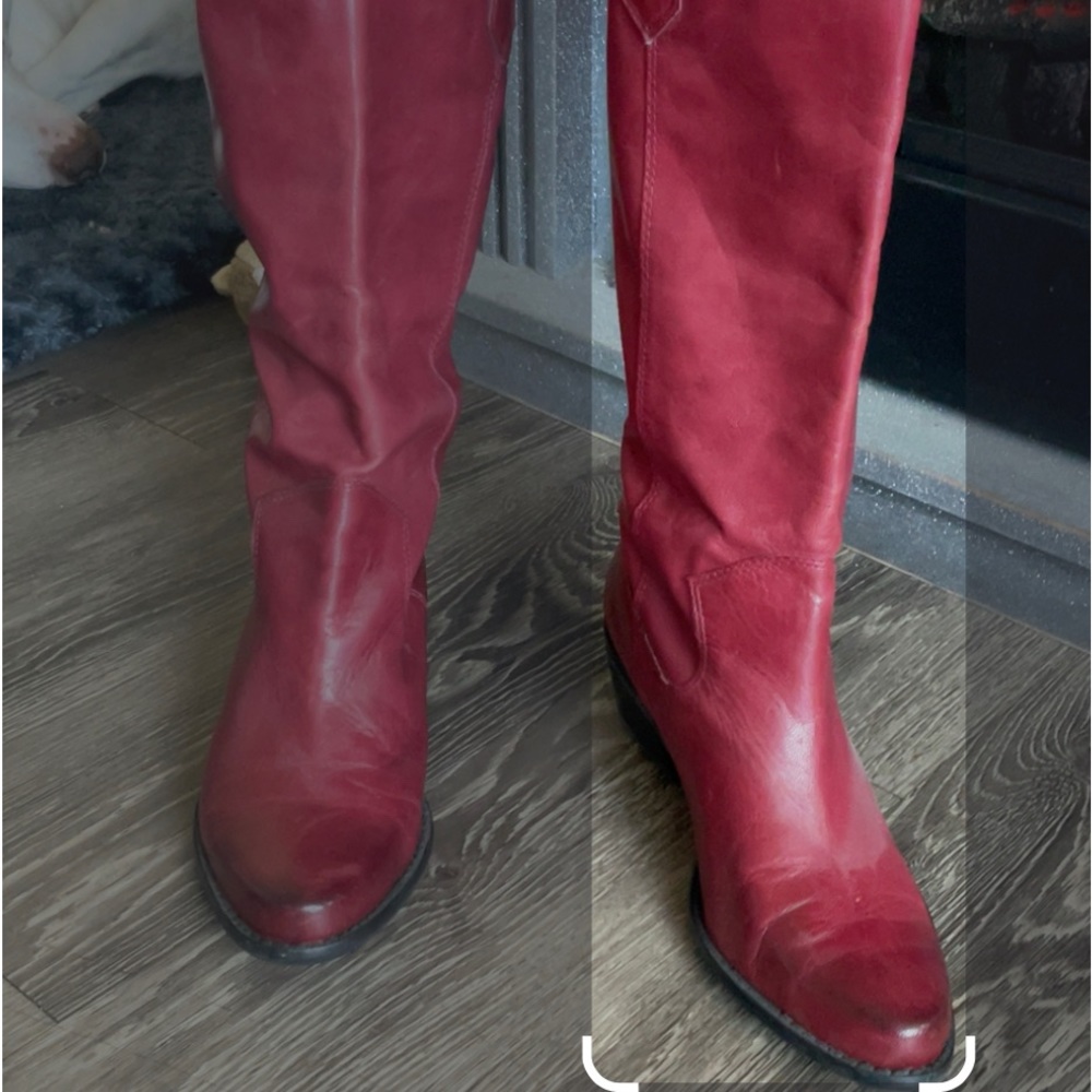 Franco Sarto Walinda Leather Cowboy Western Boots